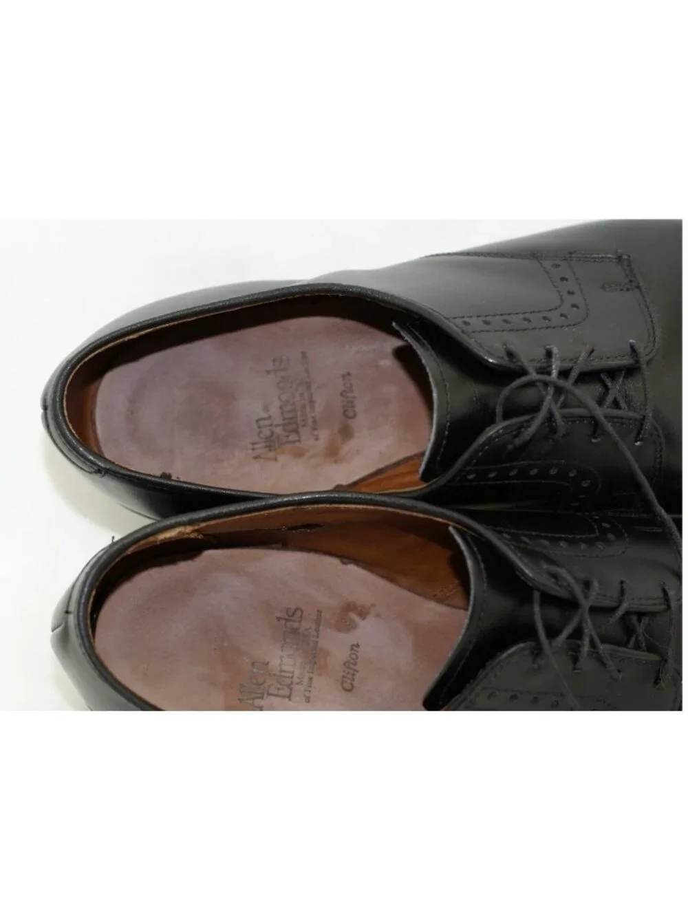 Allen Edmonds 'Clifton' Blucher Black Leather Oxfords Size 11.5 D DD25